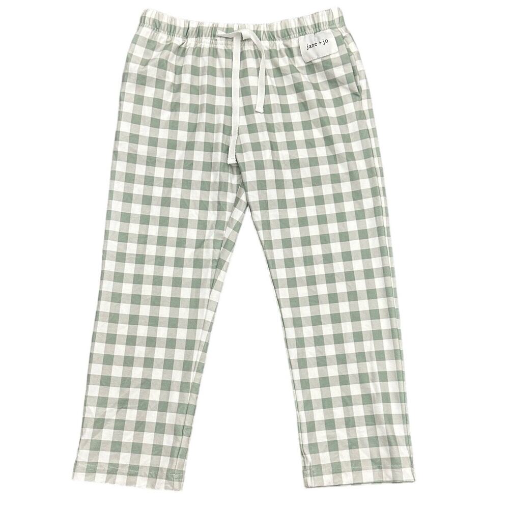 Jane + Jo Green Check Pajama Pants 5y NWOT